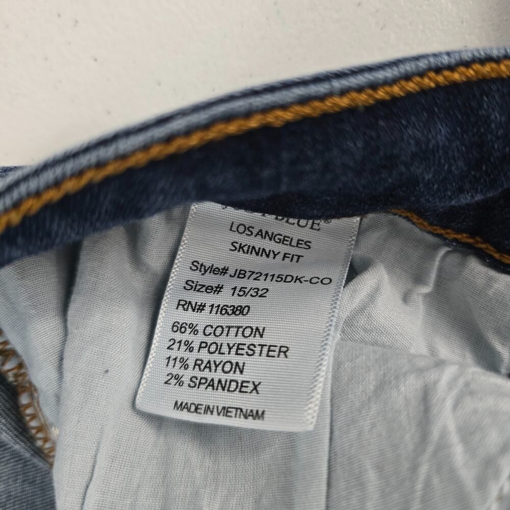 Judy Blue skinny‎ fit capri jeans 15/32 blue denim womens 6112 - Picture 10 of 11